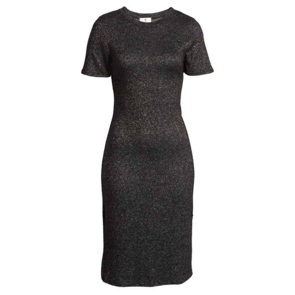 Socialite Side Slit Heathered T-Shirt Dress, Size XL.